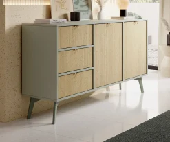 Essence - Dressoir - Groen/licht eiken - 158x38x81 cm
