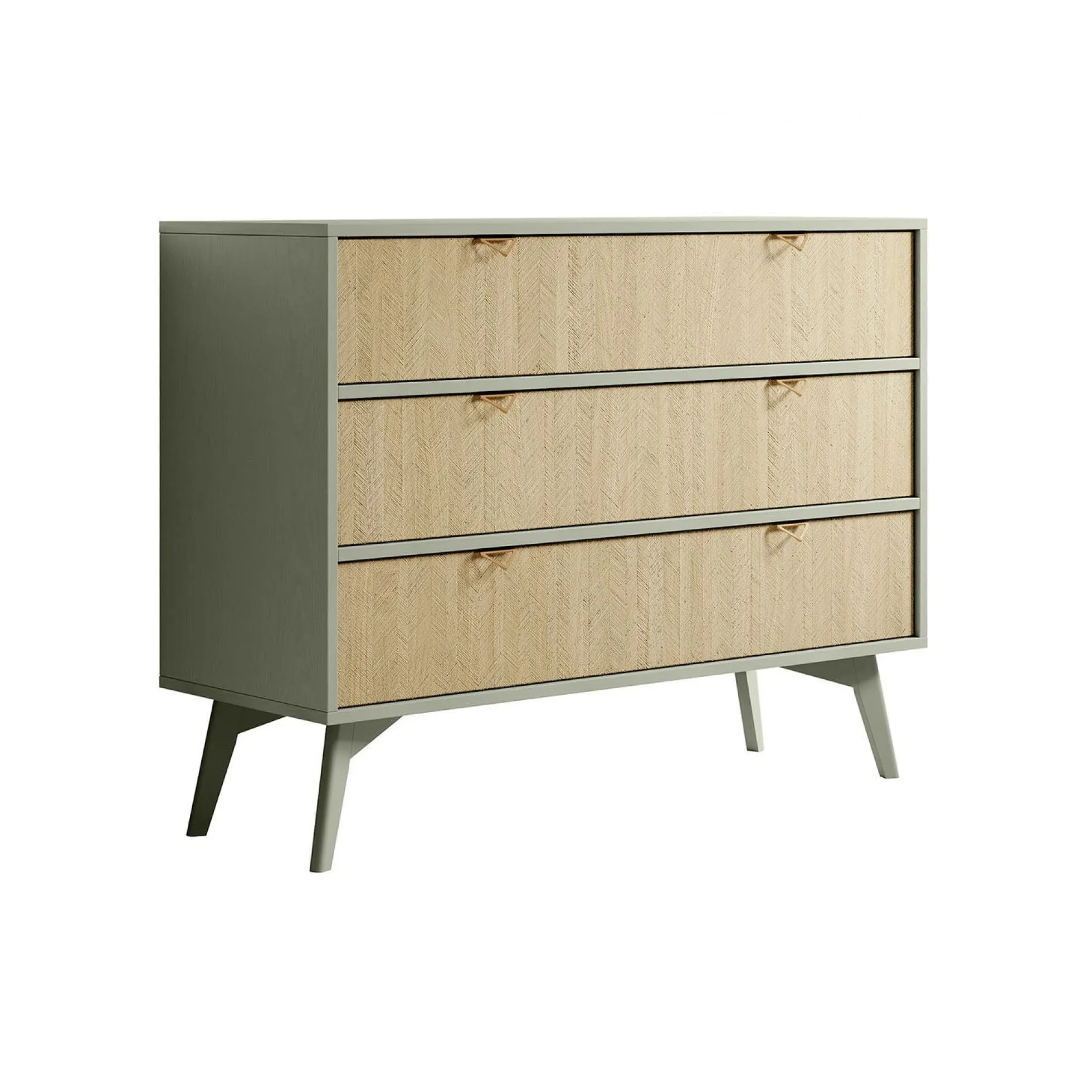 Essence - Ladekast - Groen - Licht eiken - 106x38x81 cm