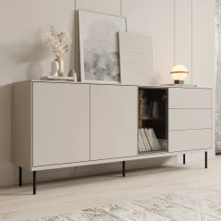 Estrella - Dressoir - Beige - 194x41x83 cm