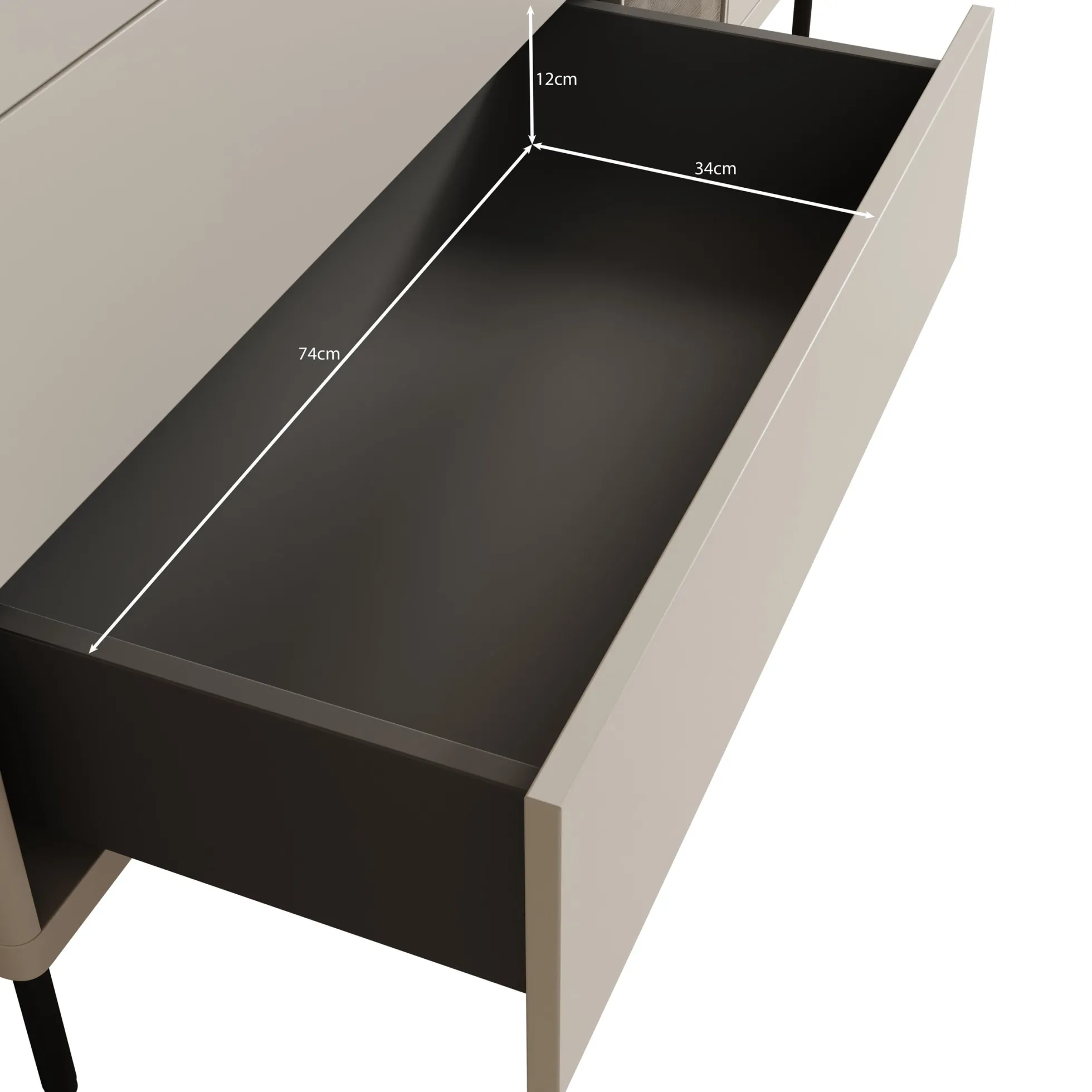 Estrella - Dressoir - Beige - 161x41x83 cm