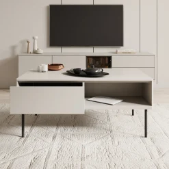 Estrella - Salontafel - Beige - 110x67x48 cm