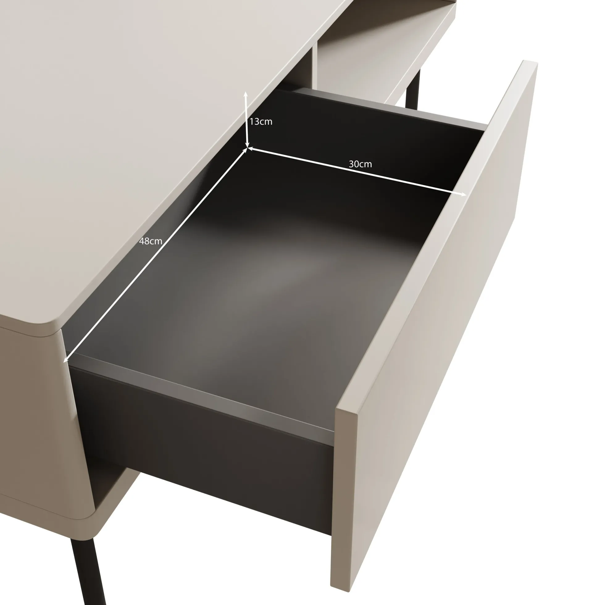 Estrella - Salontafel - Beige - 110x67x48 cm