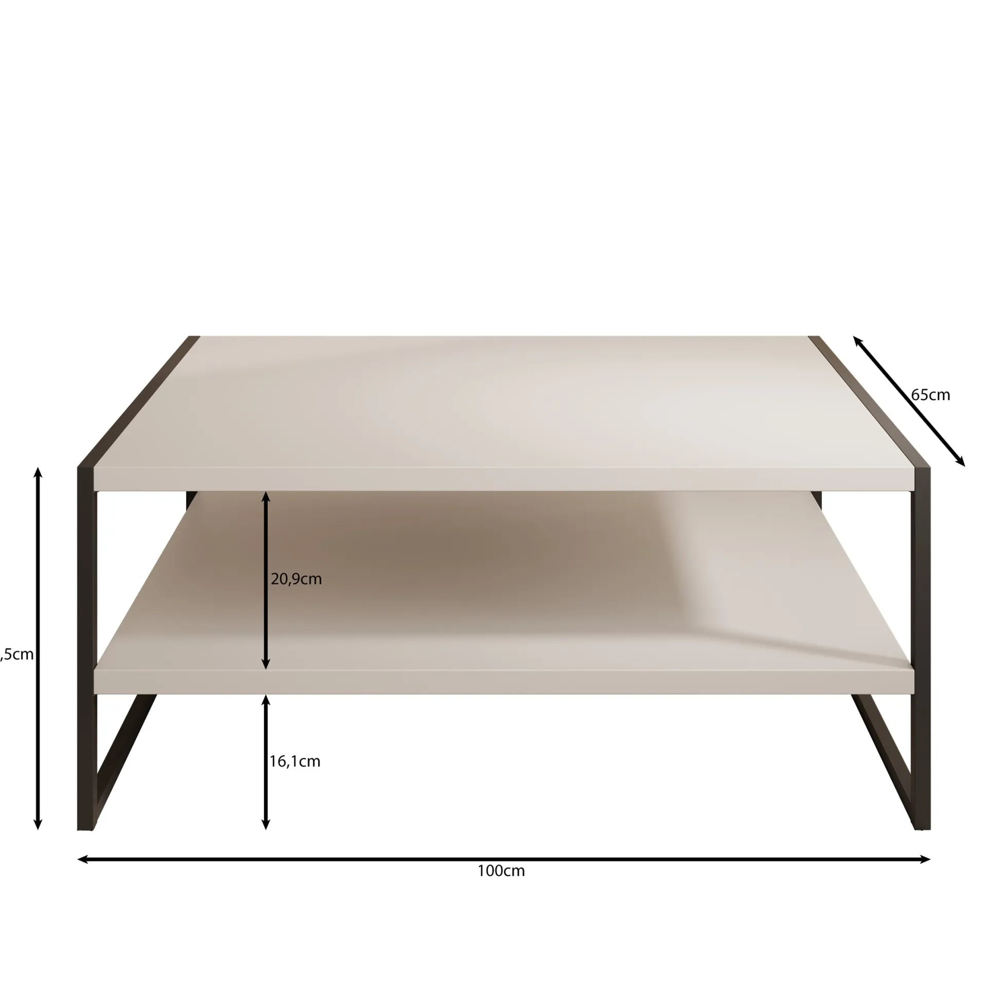 Etsu - Salontafel - Eikenpatroon - 100x65x43 cm