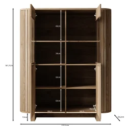 Falero - Buffetkast - Eiken - 135x50x162 cm