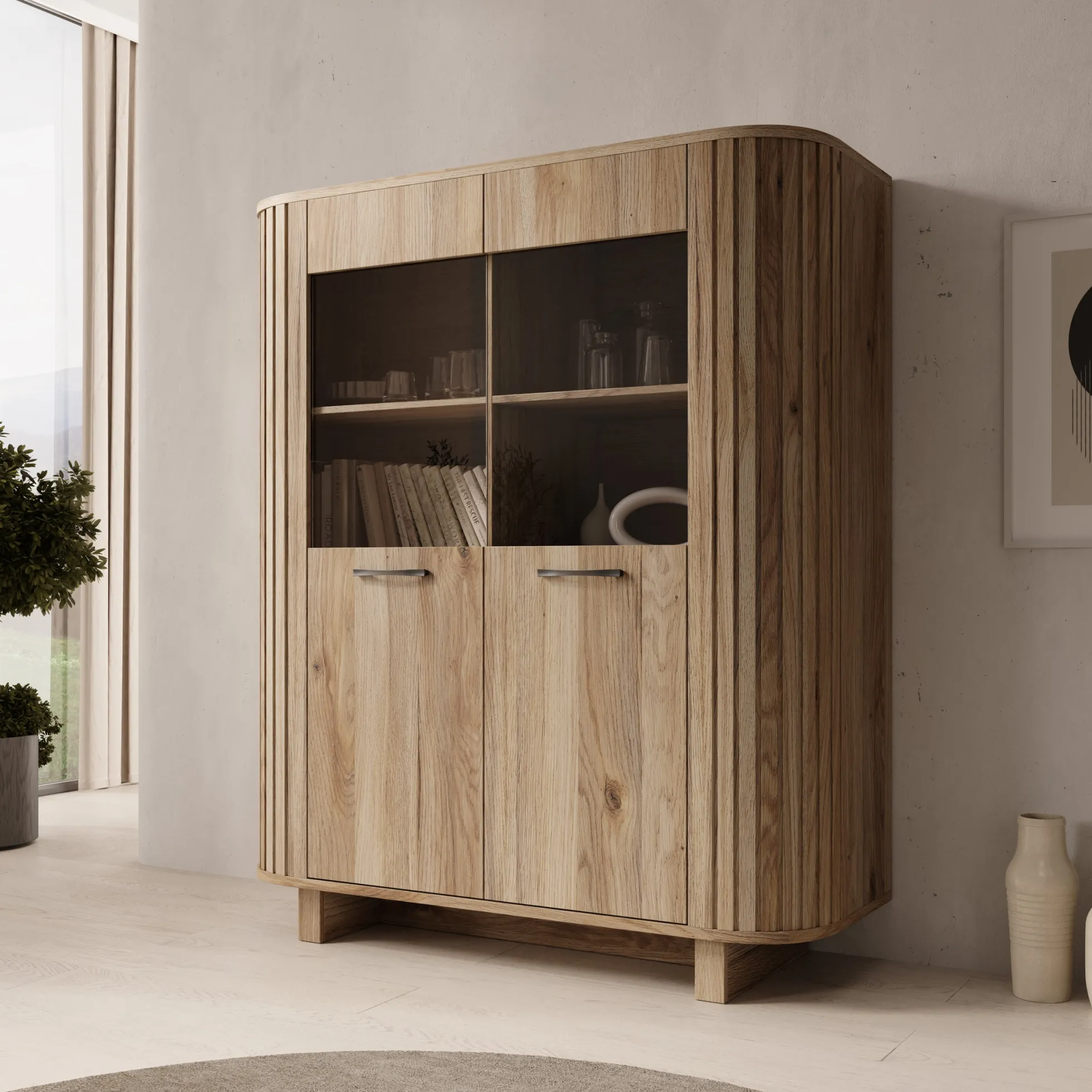 Falero - Buffetkast - Eiken - 135x50x162 cm
