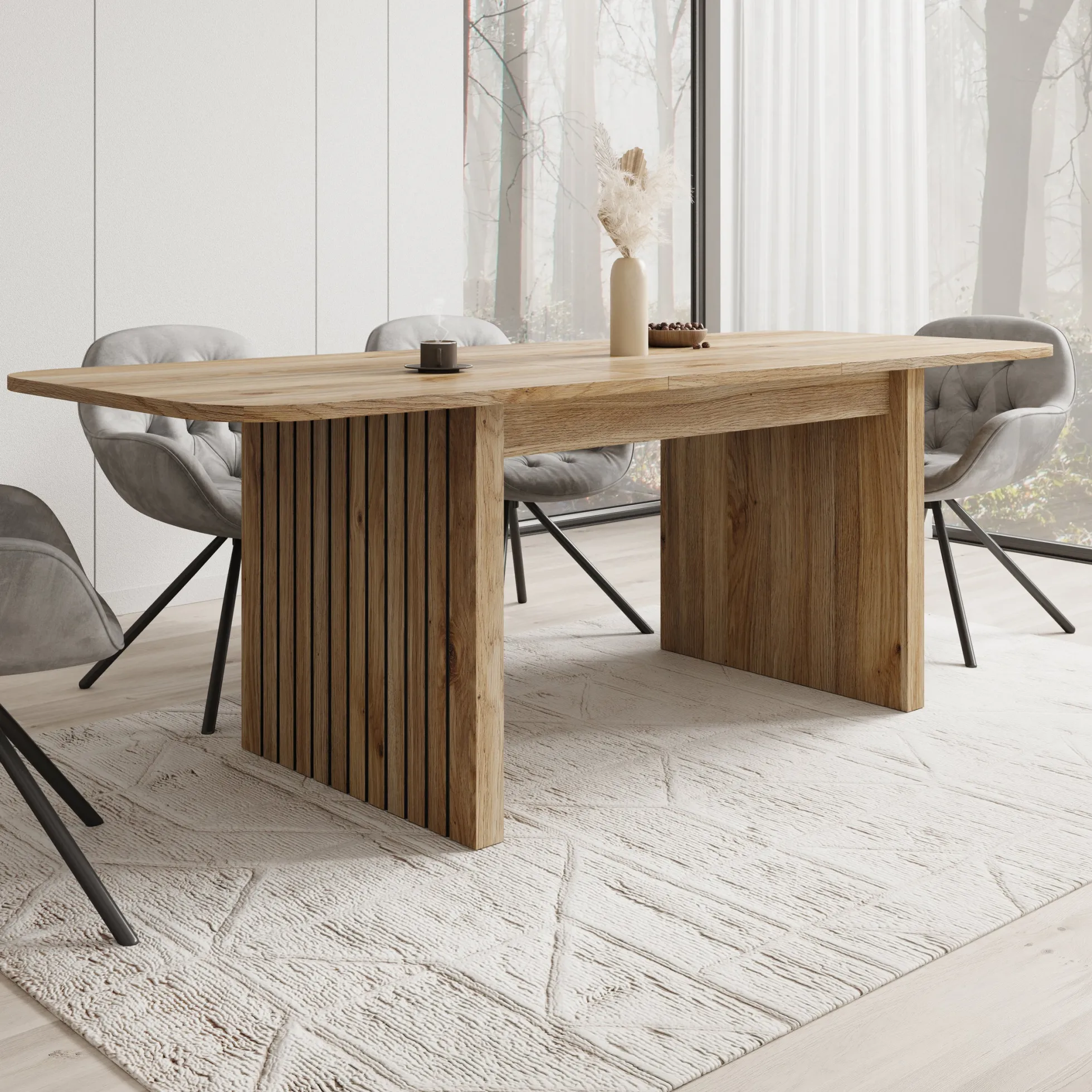 Falero - Eetkamertafel - Eiken - 180x90x77 cm