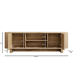 Falero - TV-Meubel - Eikenpatroon - 189x50x59 cm