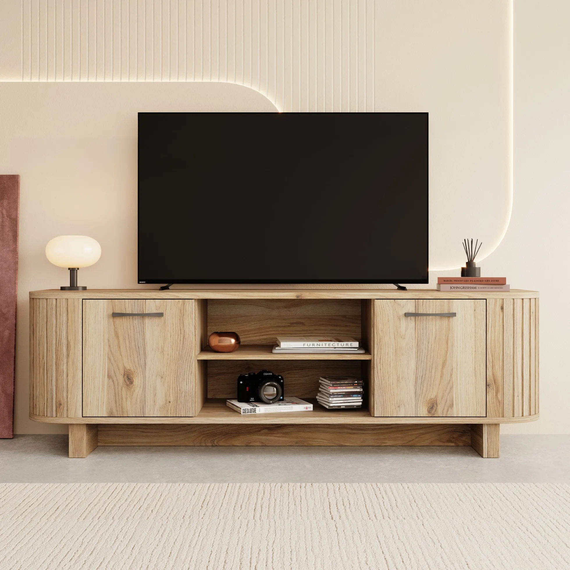 Falero - TV-Meubel - Eikenpatroon - 189x50x59 cm