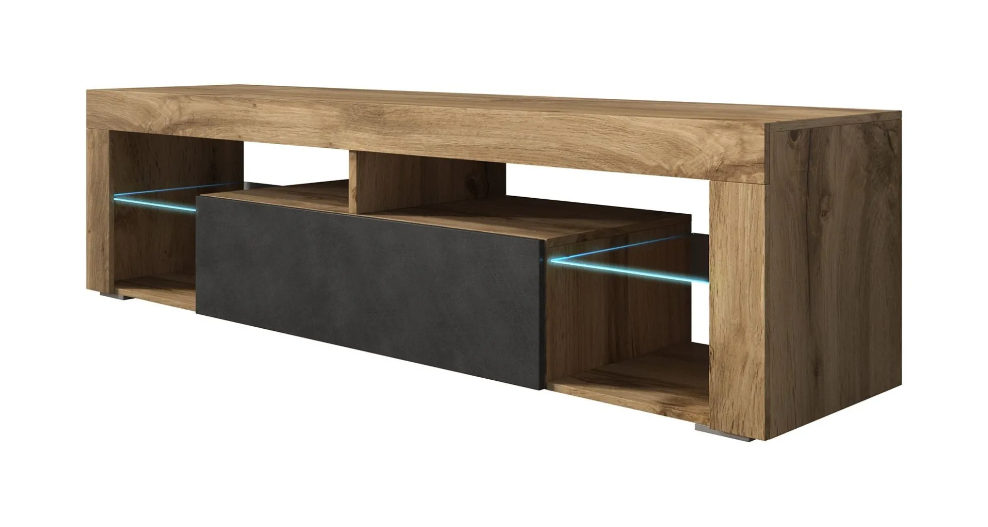 Fancy - TV-Meubel - Grijs/eiken - 140 cm