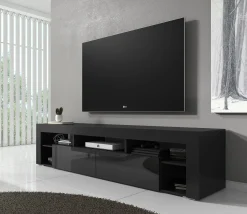 Fancy - TV-Meubel - Zwart - 200 cm