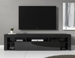 Fancy - TV-Meubel - Zwart - 200 cm