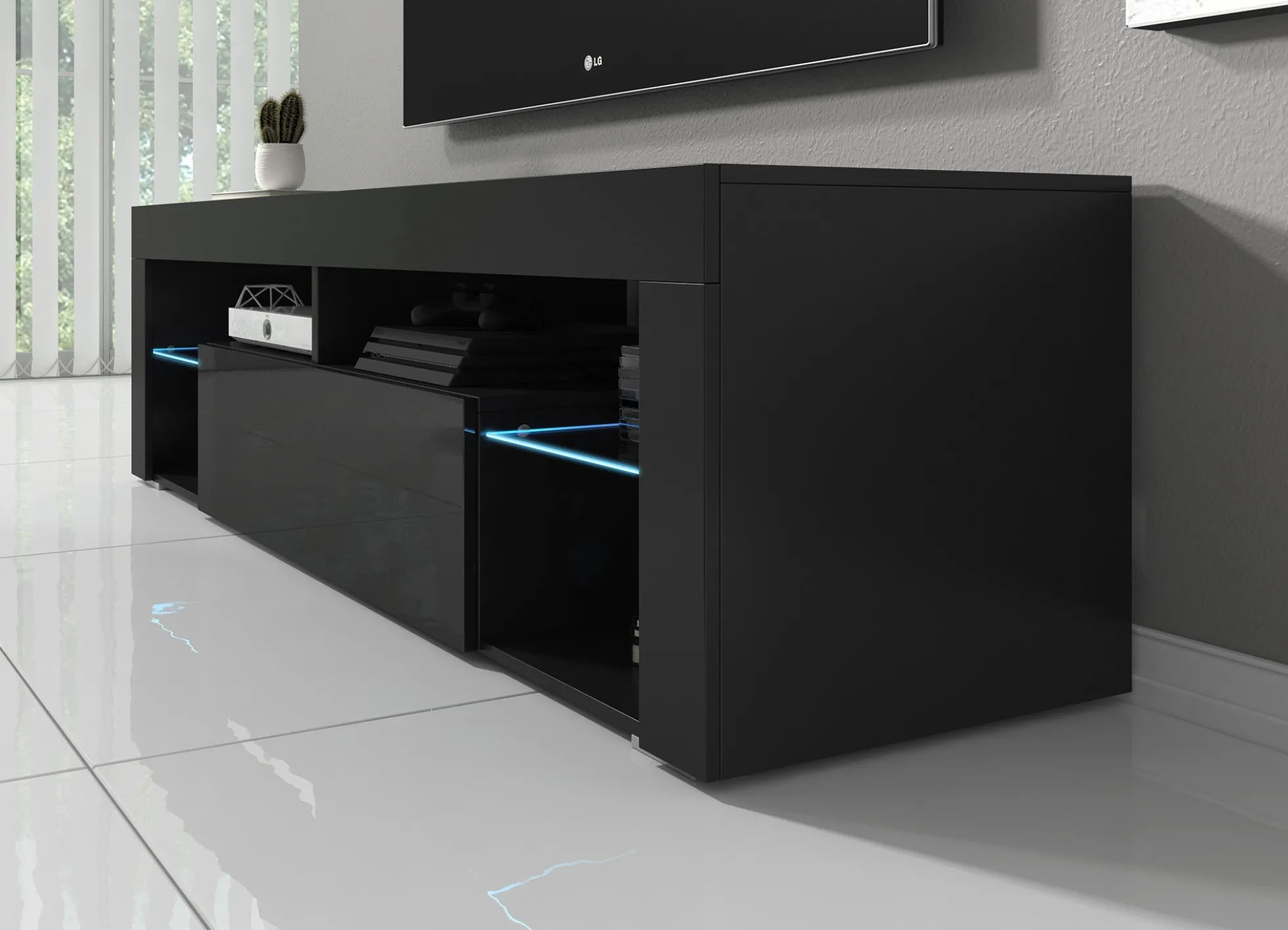 Fancy - TV-Meubel - Zwart - 140 cm
