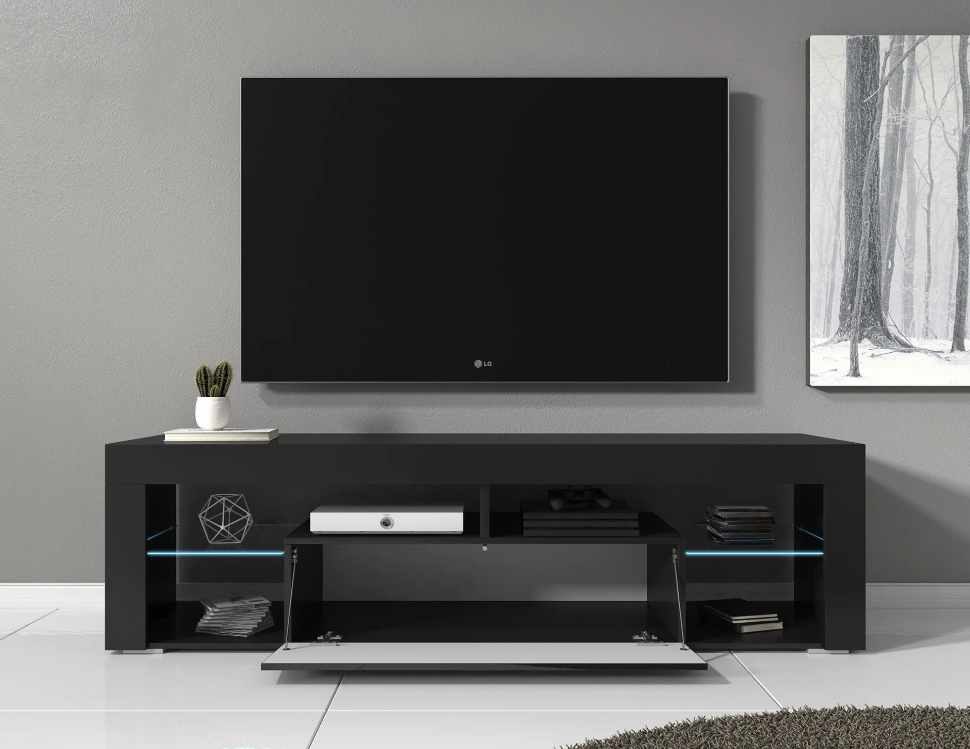 Fancy - TV-Meubel - Zwart - 140 cm