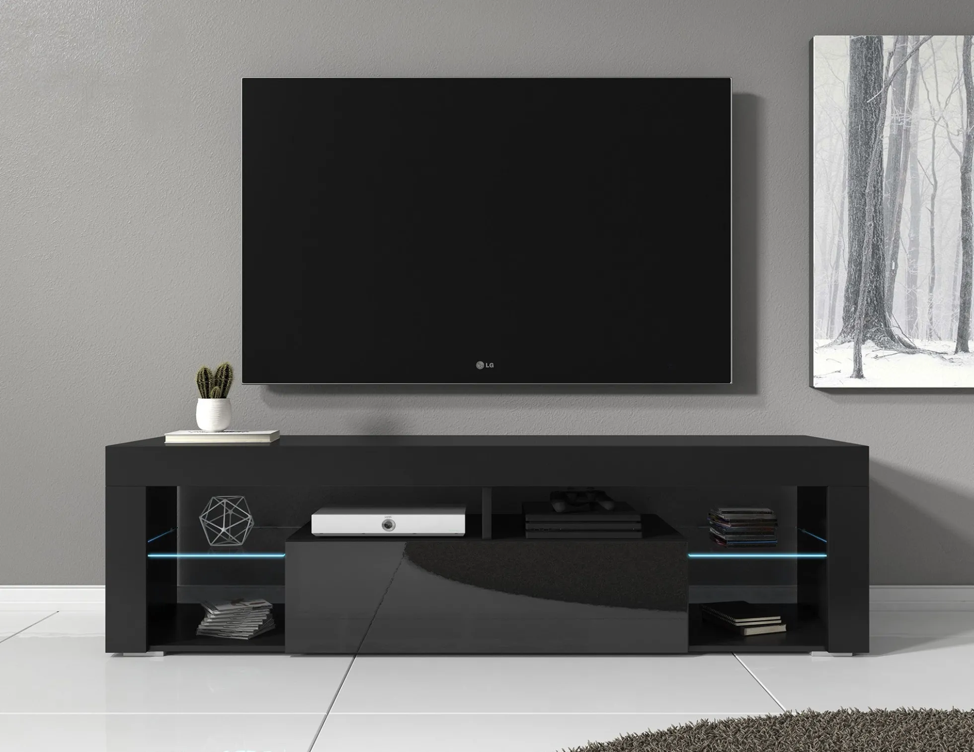 Fancy - TV-Meubel - Zwart - 140 cm
