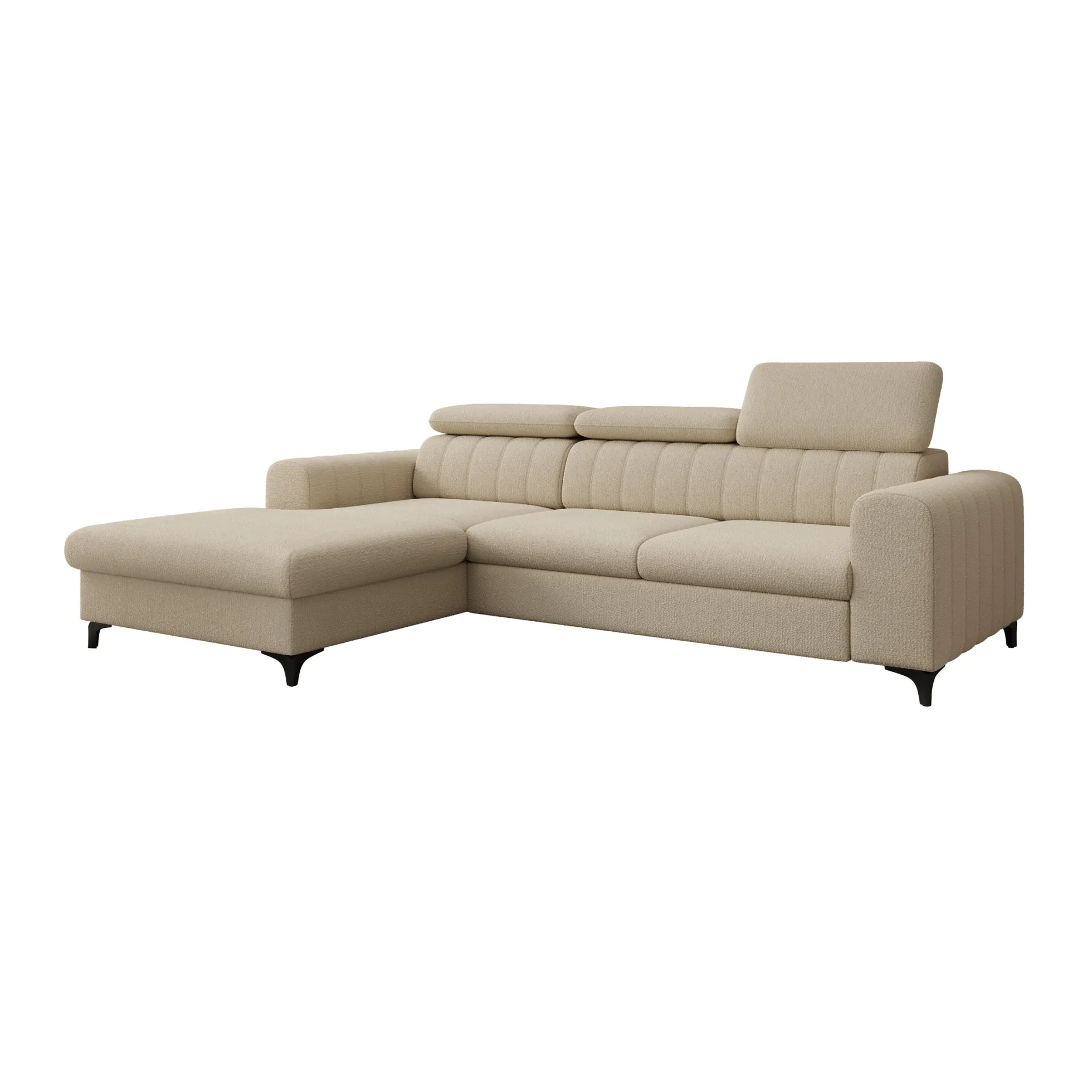 Fanoe - Hoekbank 3-zits met chaise longue - Stof beige - Links