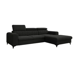 Fanoe - Hoekbank 3-zits met chaise longue - Stof zwart - Rechts
