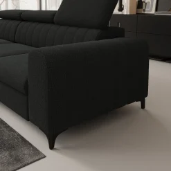 Fanoe - Hoekbank 3-zits met chaise longue - Stof zwart - Links