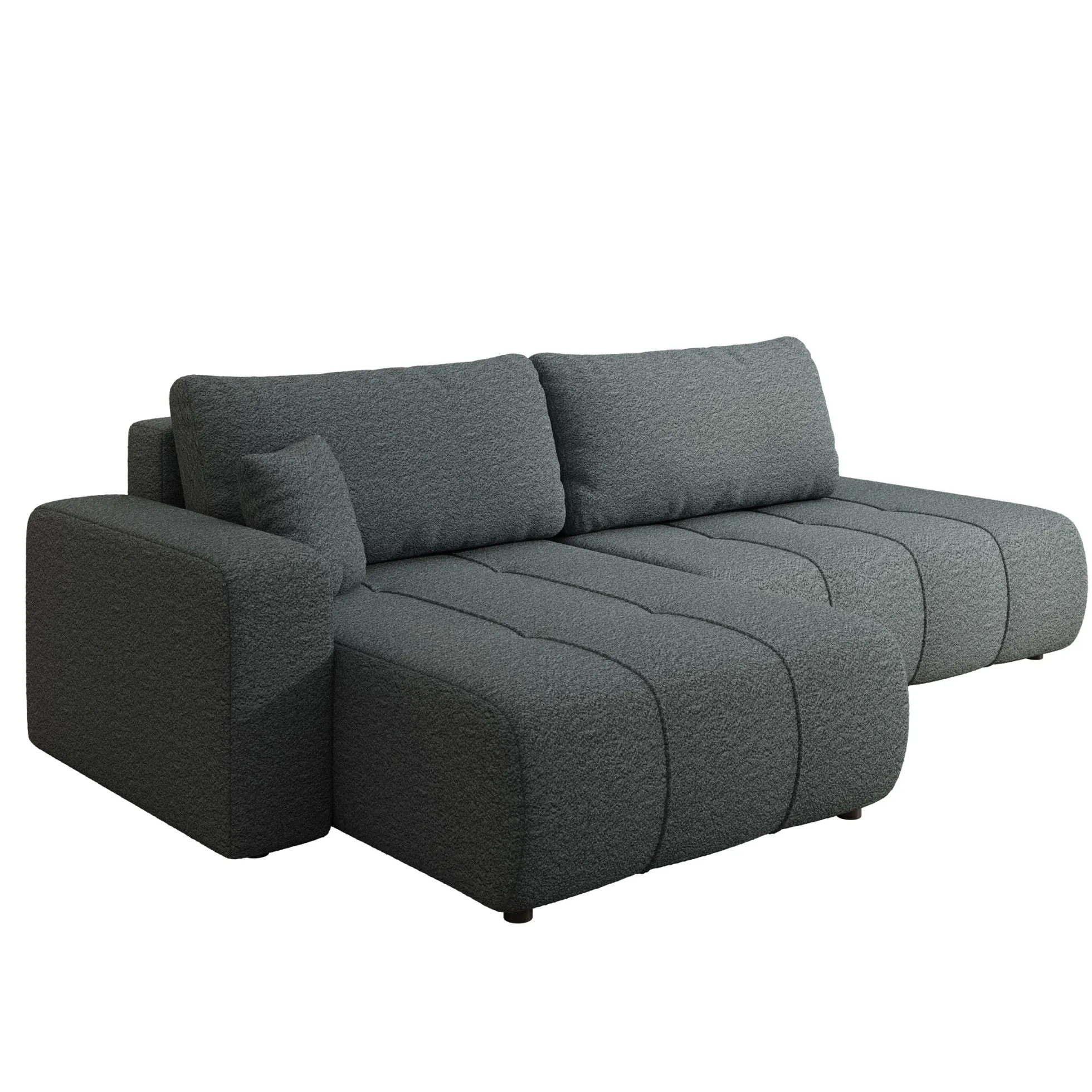 Feather L - Hoekbank - Stof zwart - Links