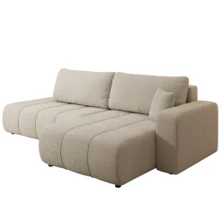 Feather L - Hoekbank - Teddystof beige - Rechts