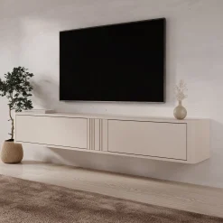 Fermano - TV-Meubel - Beige - 190x31x30 cm