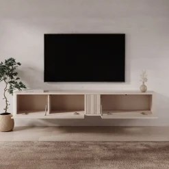 Fermano - TV-Meubel - Beige - 190x31x30 cm