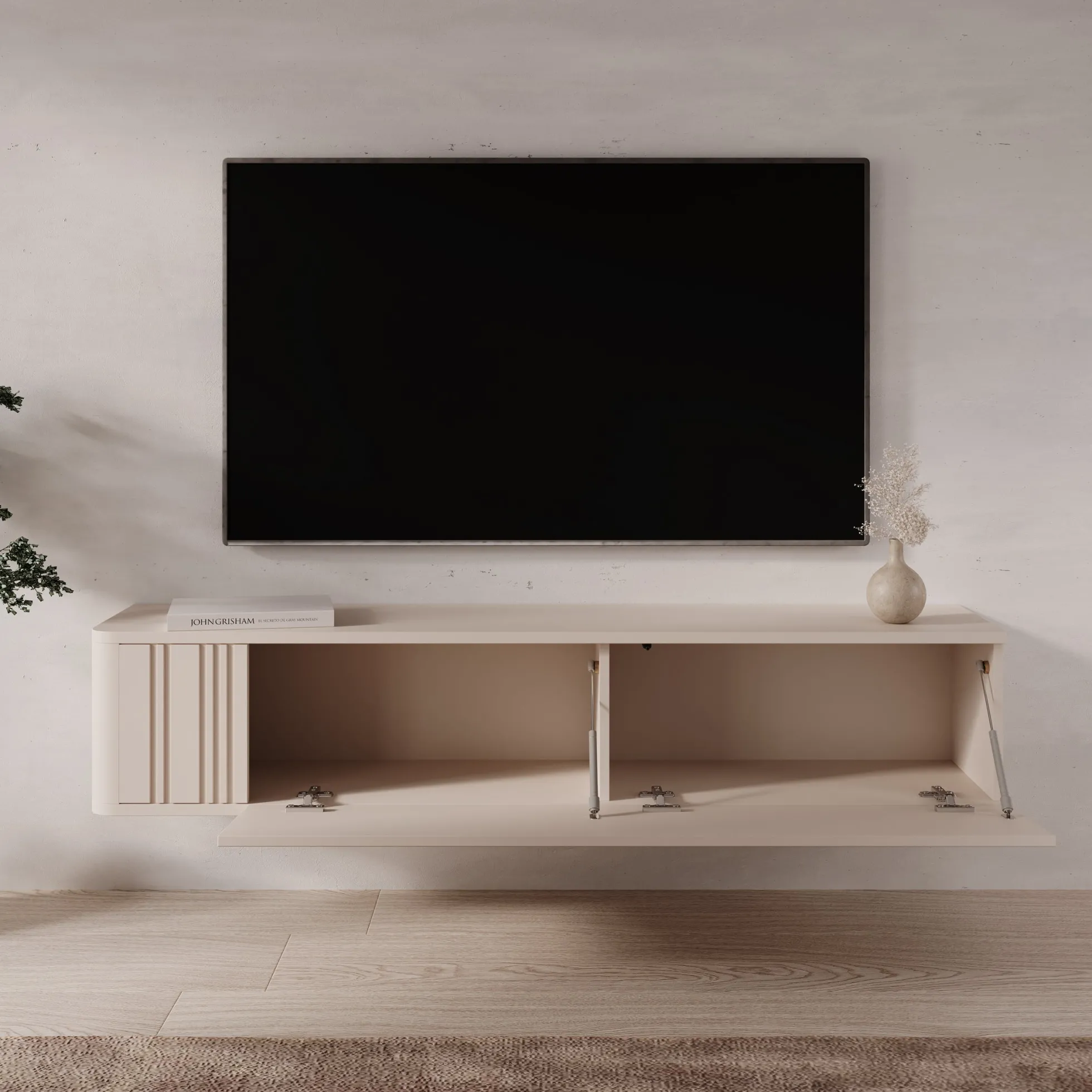 Fermano - TV-Meubel - Beige - 150x31x30 cm