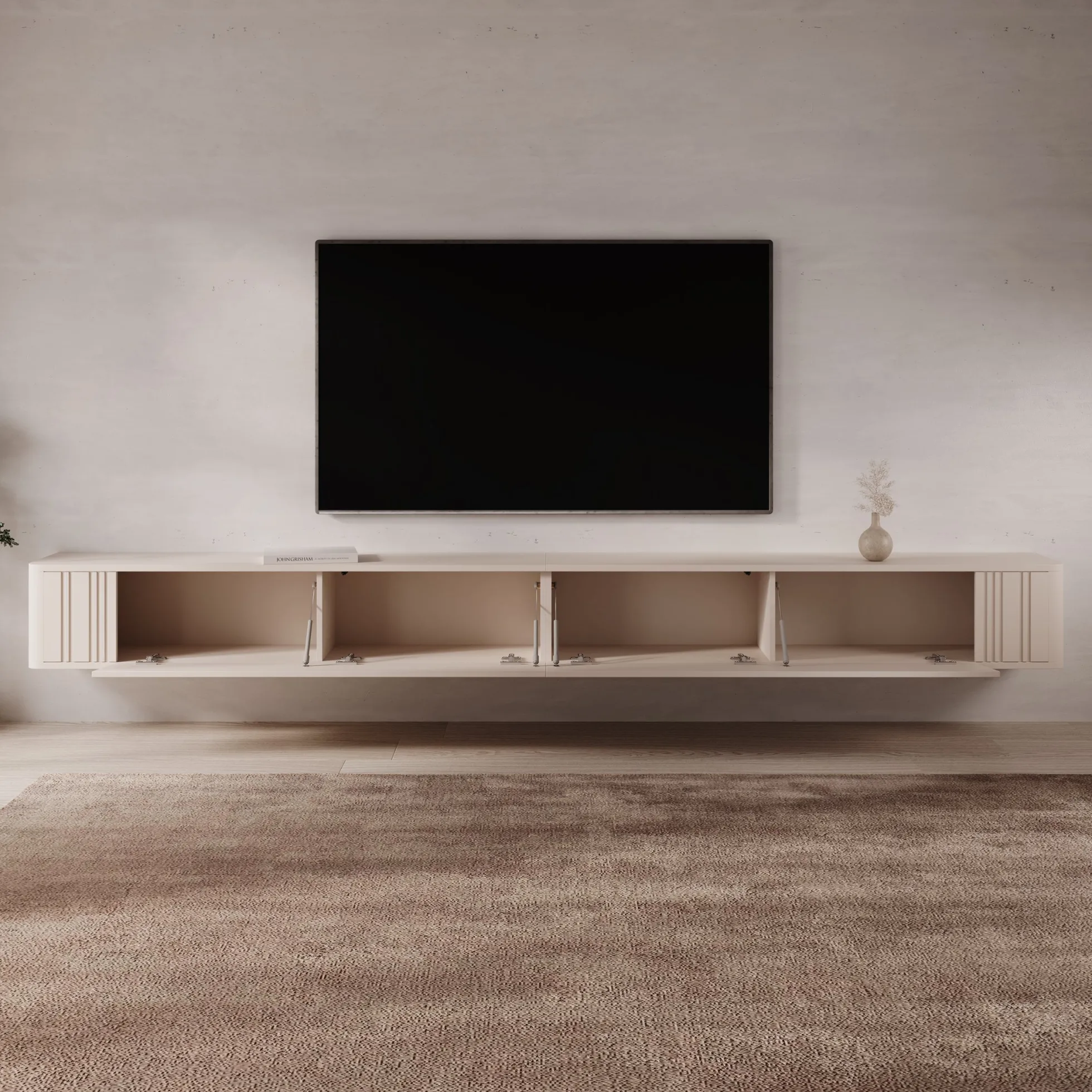 Fermano - TV-Meubel - Beige - 300x31x30 cm