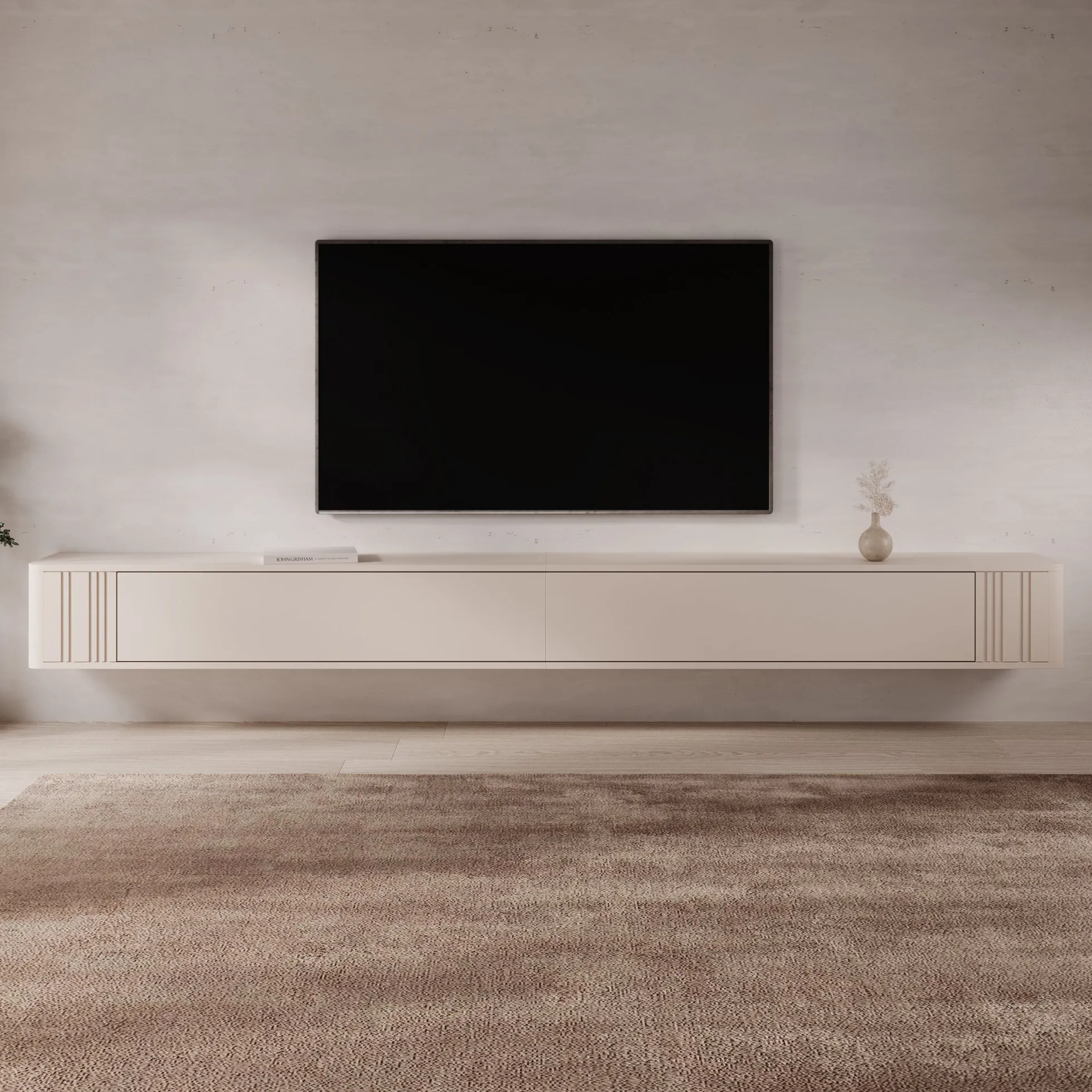 Fermano - TV-Meubel - Beige - 300x31x30 cm