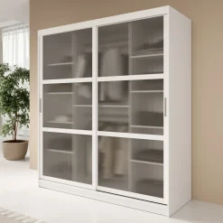 Fessaro - Kledingkast - Wit - 180x62x200 cm