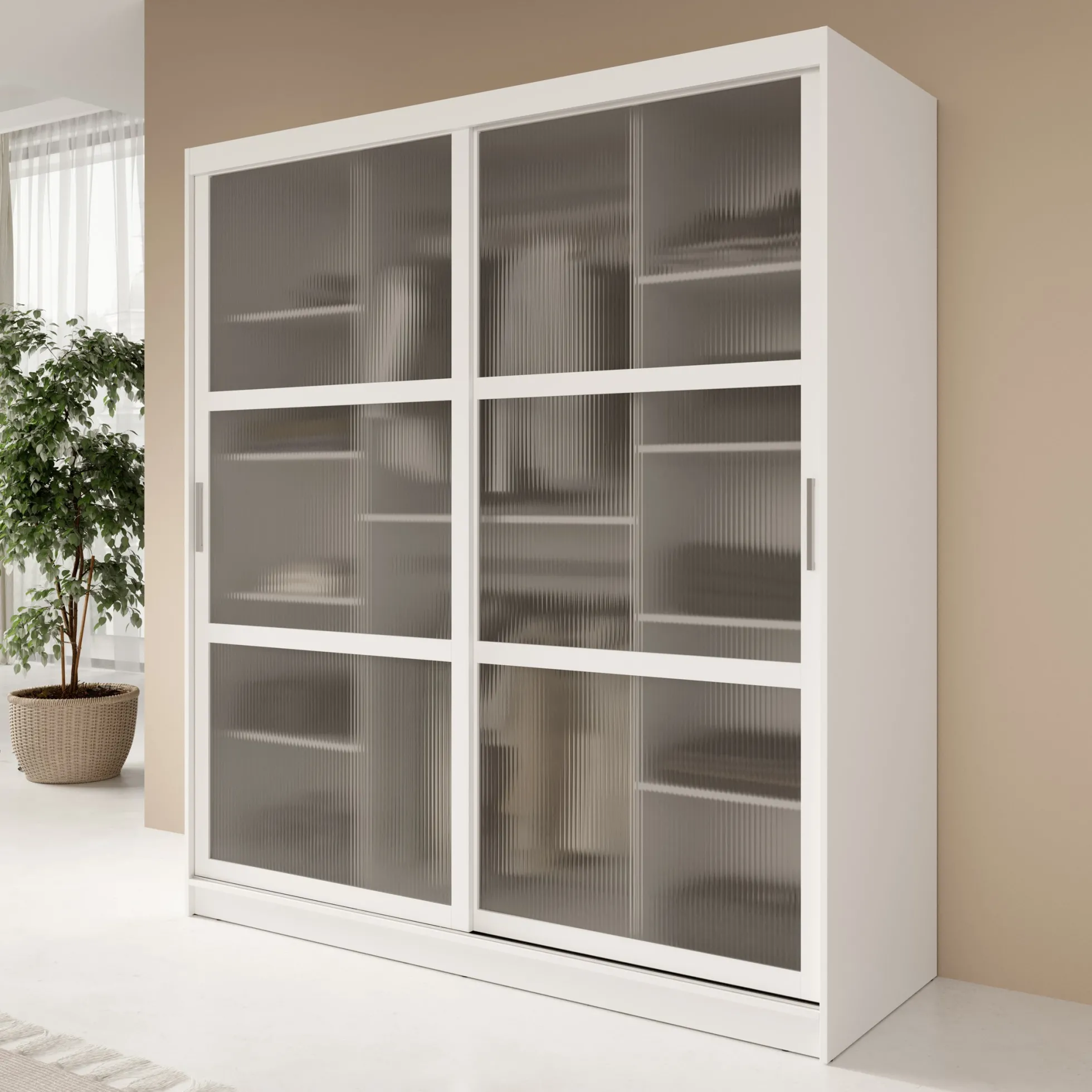Fessaro - Kledingkast - Wit - 180x62x200 cm