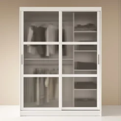 Fessaro - Kledingkast - Wit - 150x62x200 cm