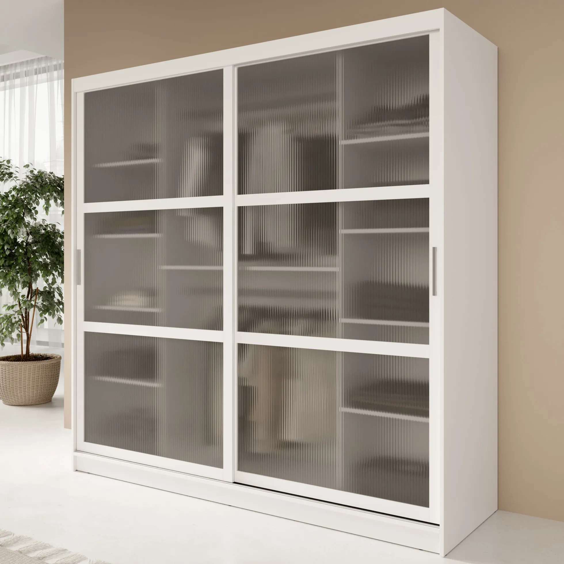 Fessaro - Kledingkast - Wit - 200x62x200 cm