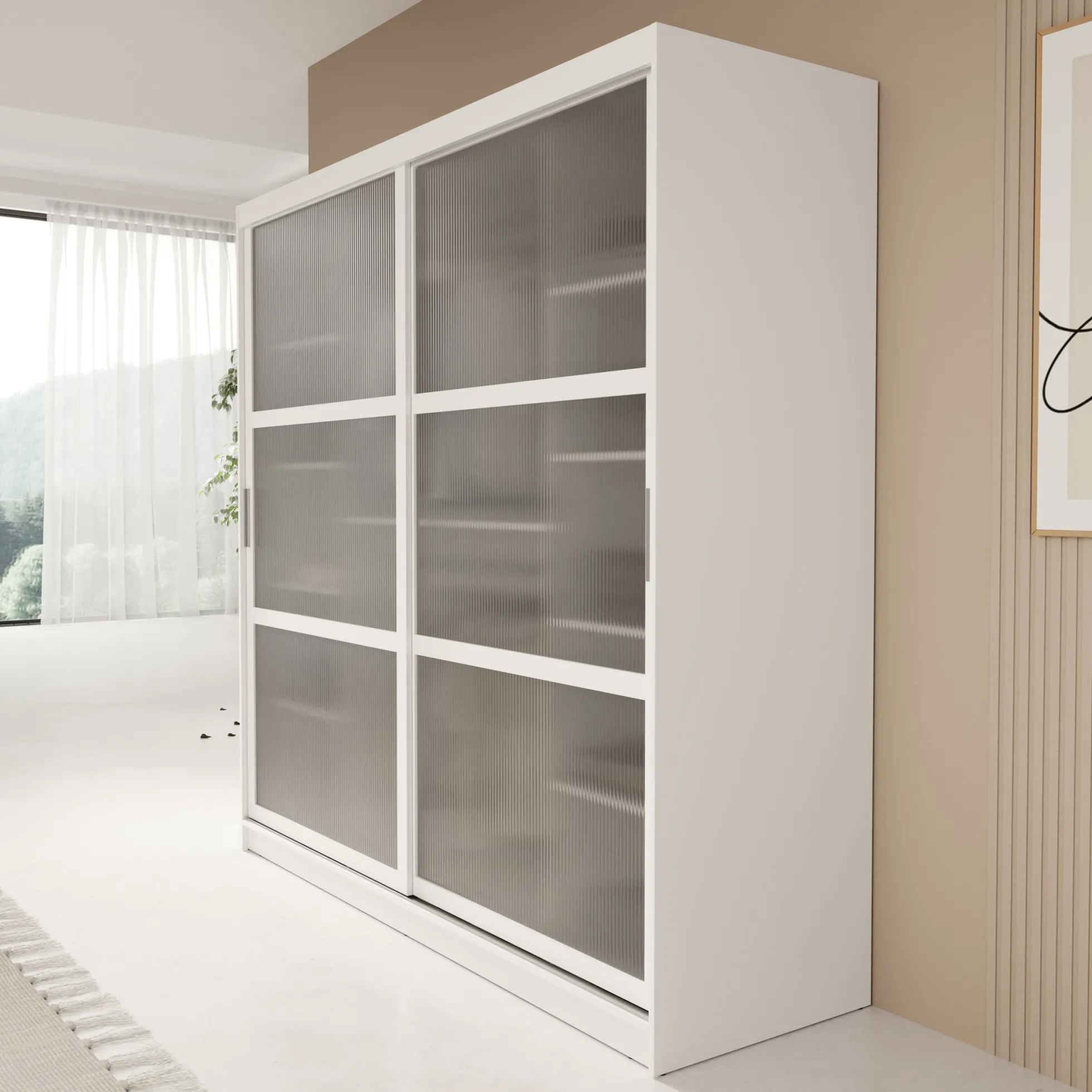 Fessaro - Kledingkast - Wit - 200x62x200 cm