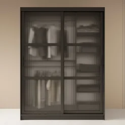 Fessaro - Kledingkast - Zwart - 150x62x200 cm
