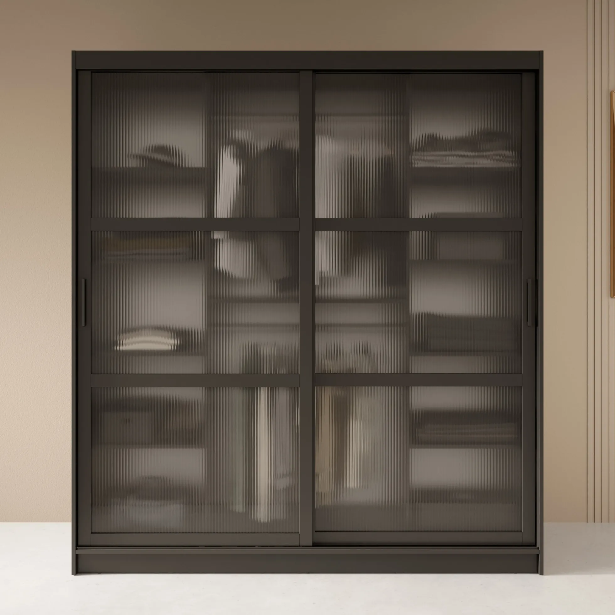 Fessaro- Kledingkast - Zwart - 180x62x200 cm