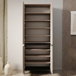 Finta - Schoenenkast - Beige - 80x40x206 cm