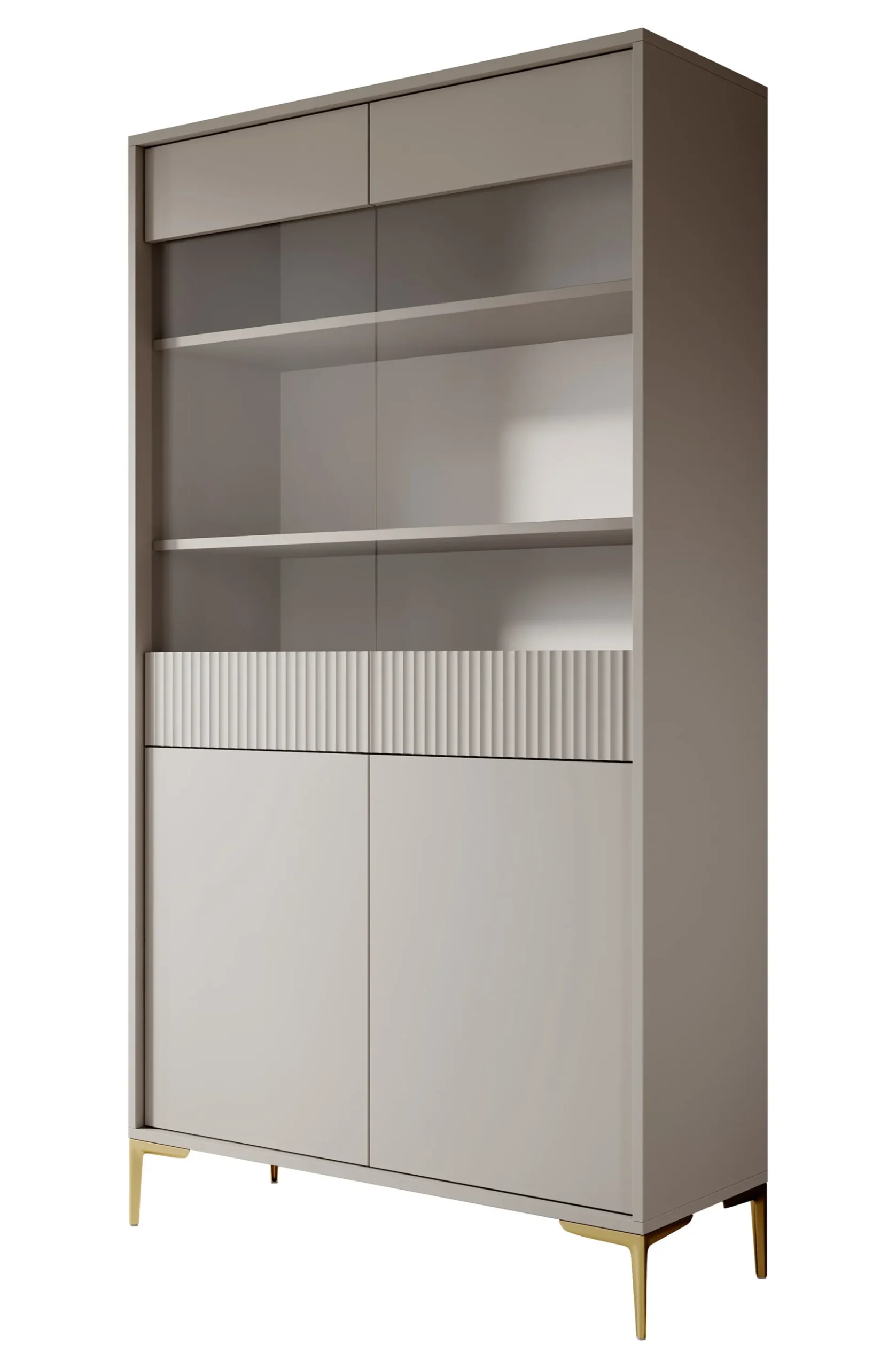Five - Vitrinekast - Beige - 103x38x187 cm
