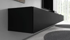 Flame - TV-Meubel - Mat zwart - 320 cm