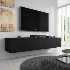 Flame - TV-Meubel - Mat zwart - 200 cm