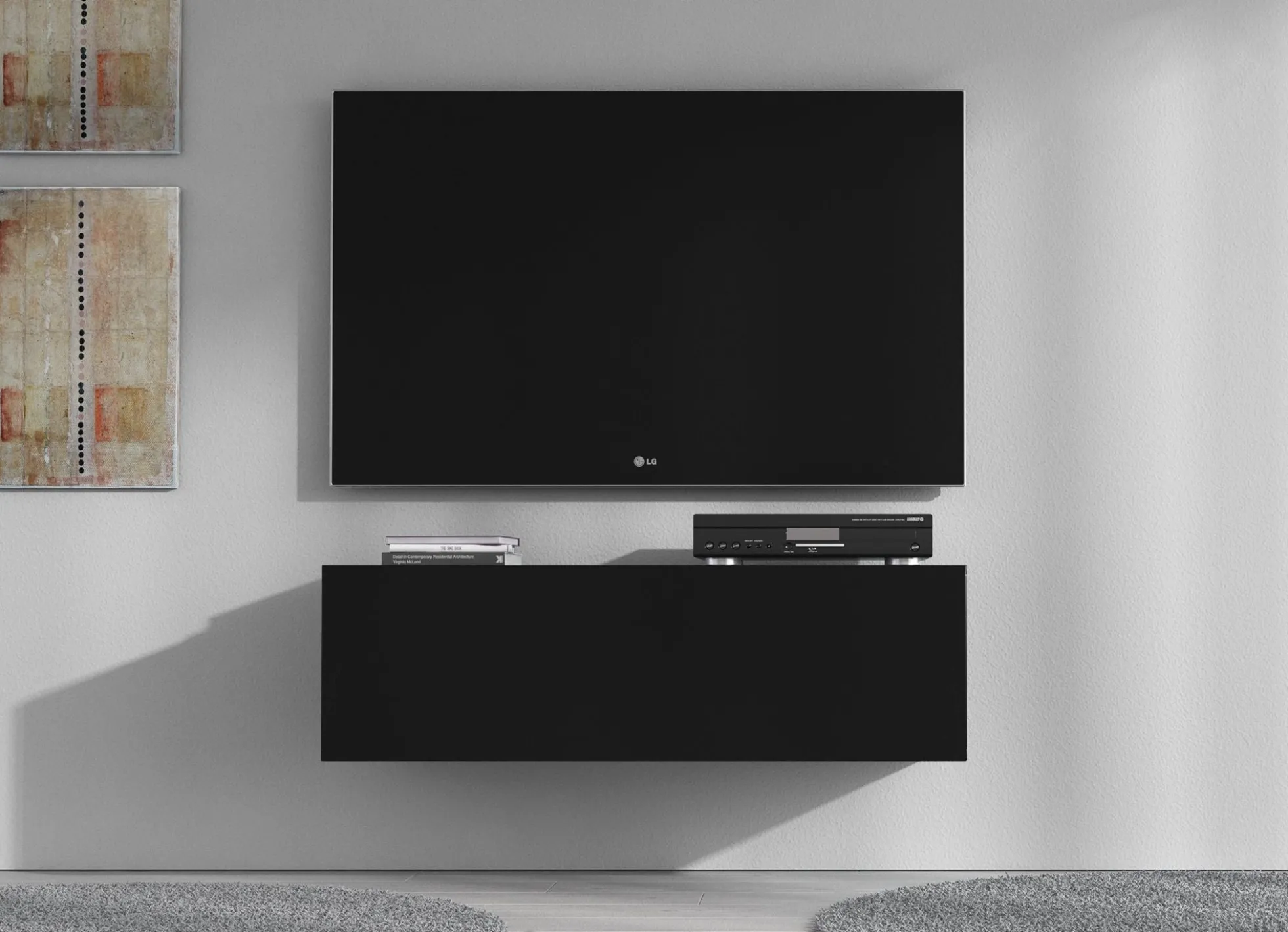 Flame - TV-Meubel - Mat zwart - 100 cm