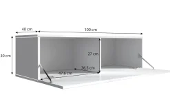 Flame - TV-Meubel - Mat zwart - 100 cm