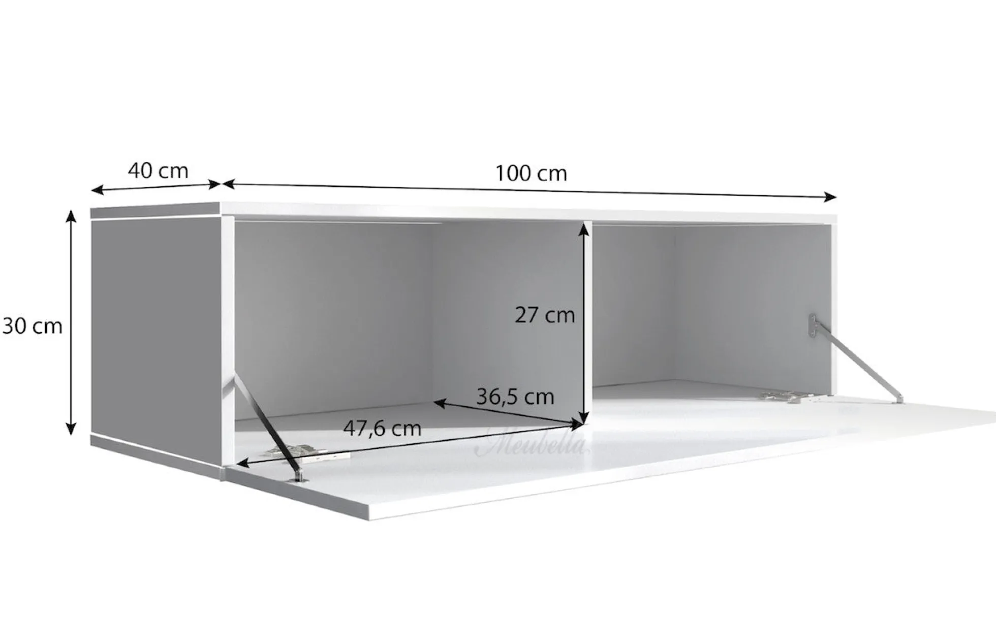Flame - TV-Meubel - Mat zwart - 100 cm