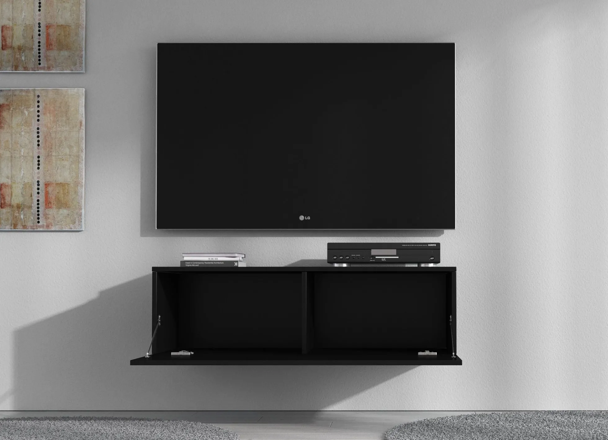 Flame - TV-Meubel - Mat zwart - 100 cm