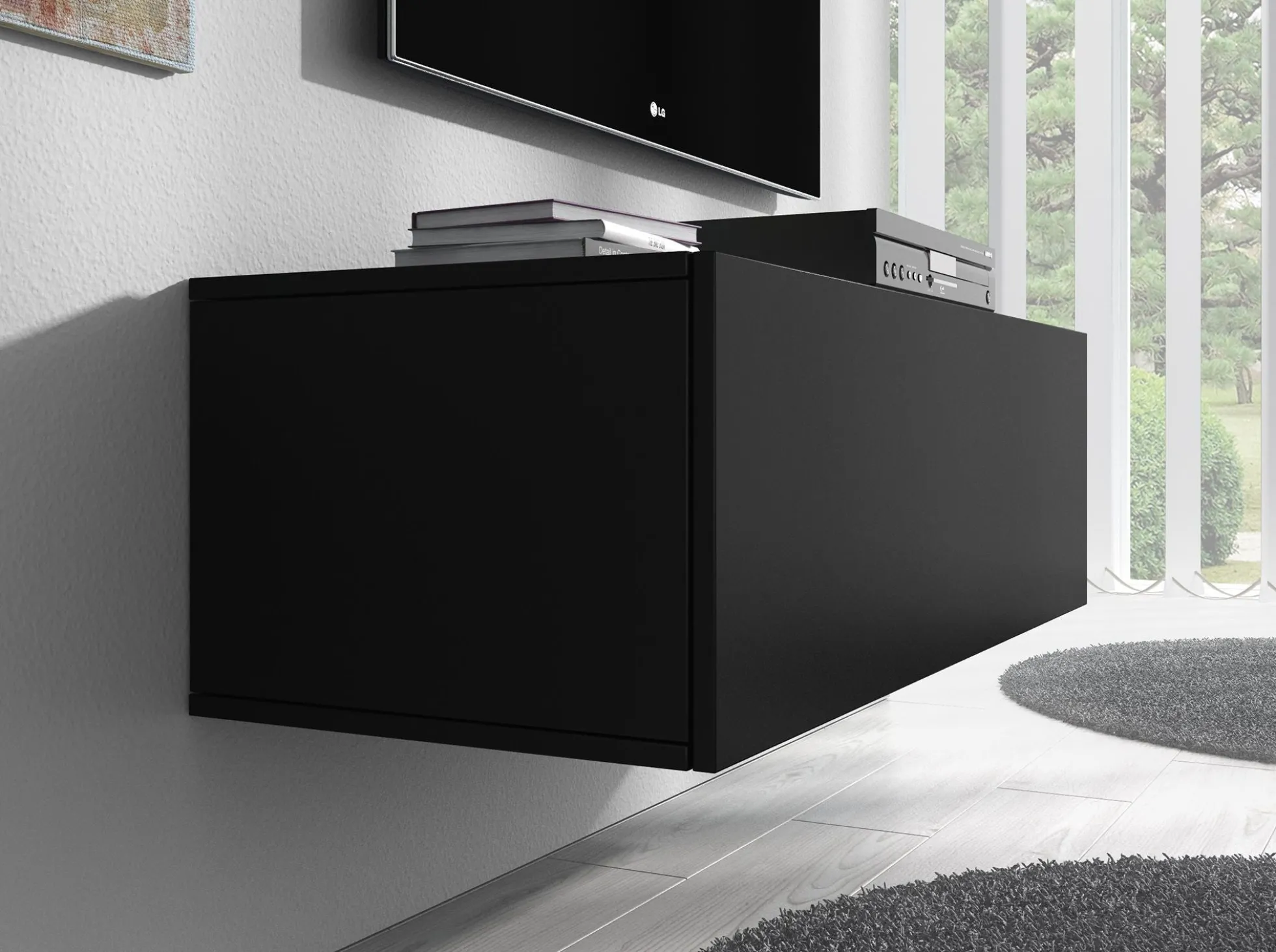 Flame - TV-Meubel - Mat zwart - 100 cm