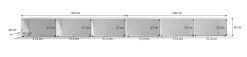 Flame - TV-Meubel - Wit - 320 cm
