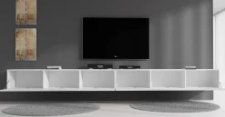 Flame - TV-Meubel - Wit - 320 cm