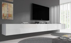 Flame - TV-Meubel - Wit - 320 cm