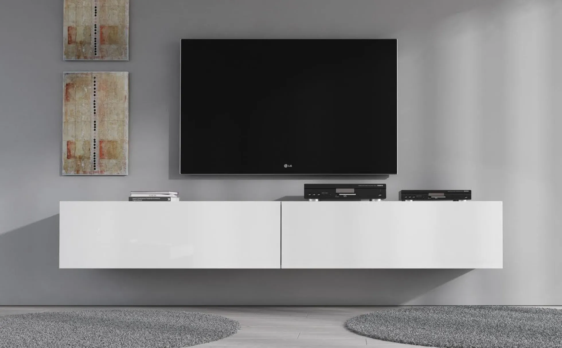 Flame - TV-Meubel - Wit - 200 cm