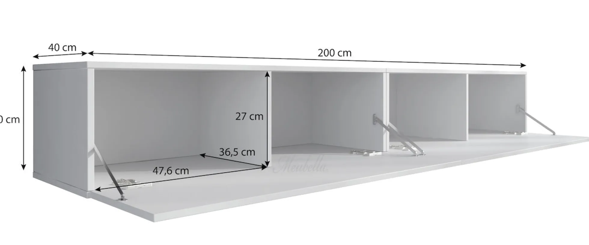 Flame - TV-Meubel - Wit - 200 cm