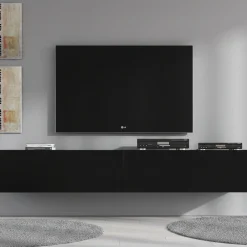Flame XL - TV-Meubel - Mat zwart - 180 cm